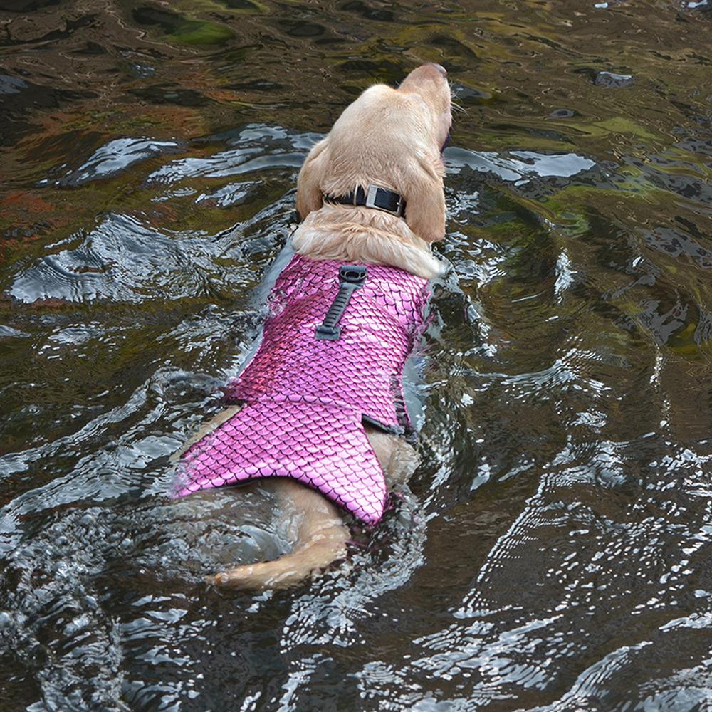 Dog Mermaid Puppy Life Swimwear Jacket with Handle Lifesaver Swimsuit