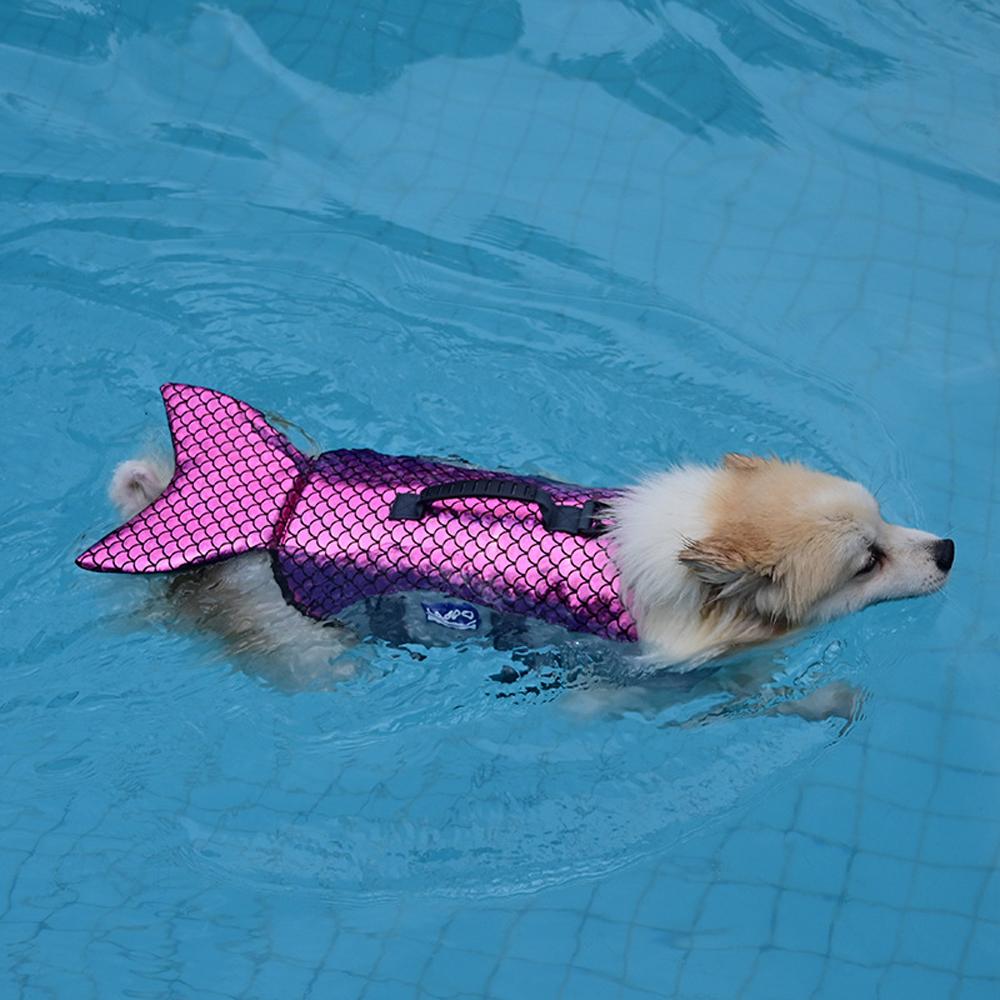 Dog Mermaid Puppy Life Swimwear Jacket with Handle Lifesaver Swimsuit