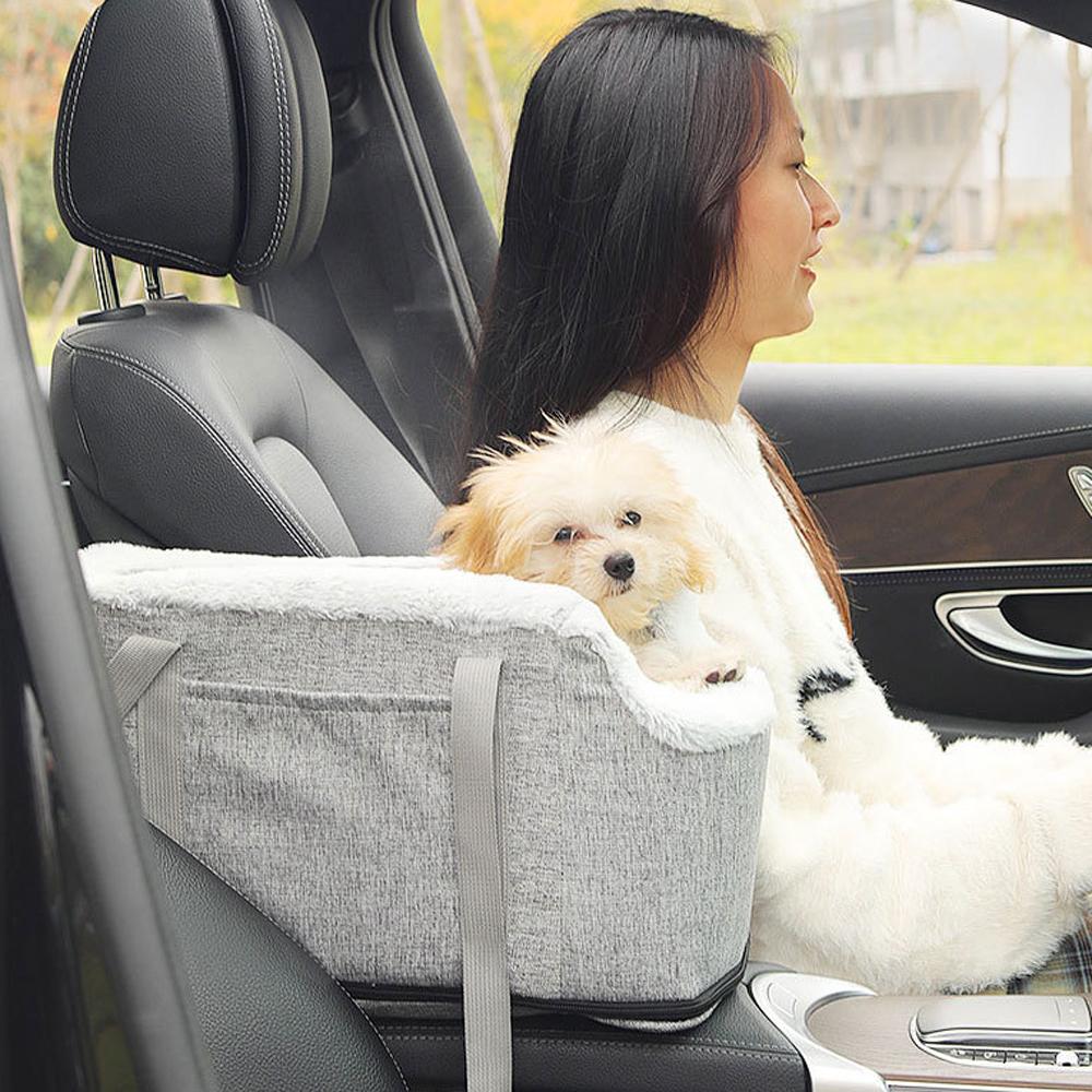 Dog Cat Car Seat with Travel Outing Carrier Bag