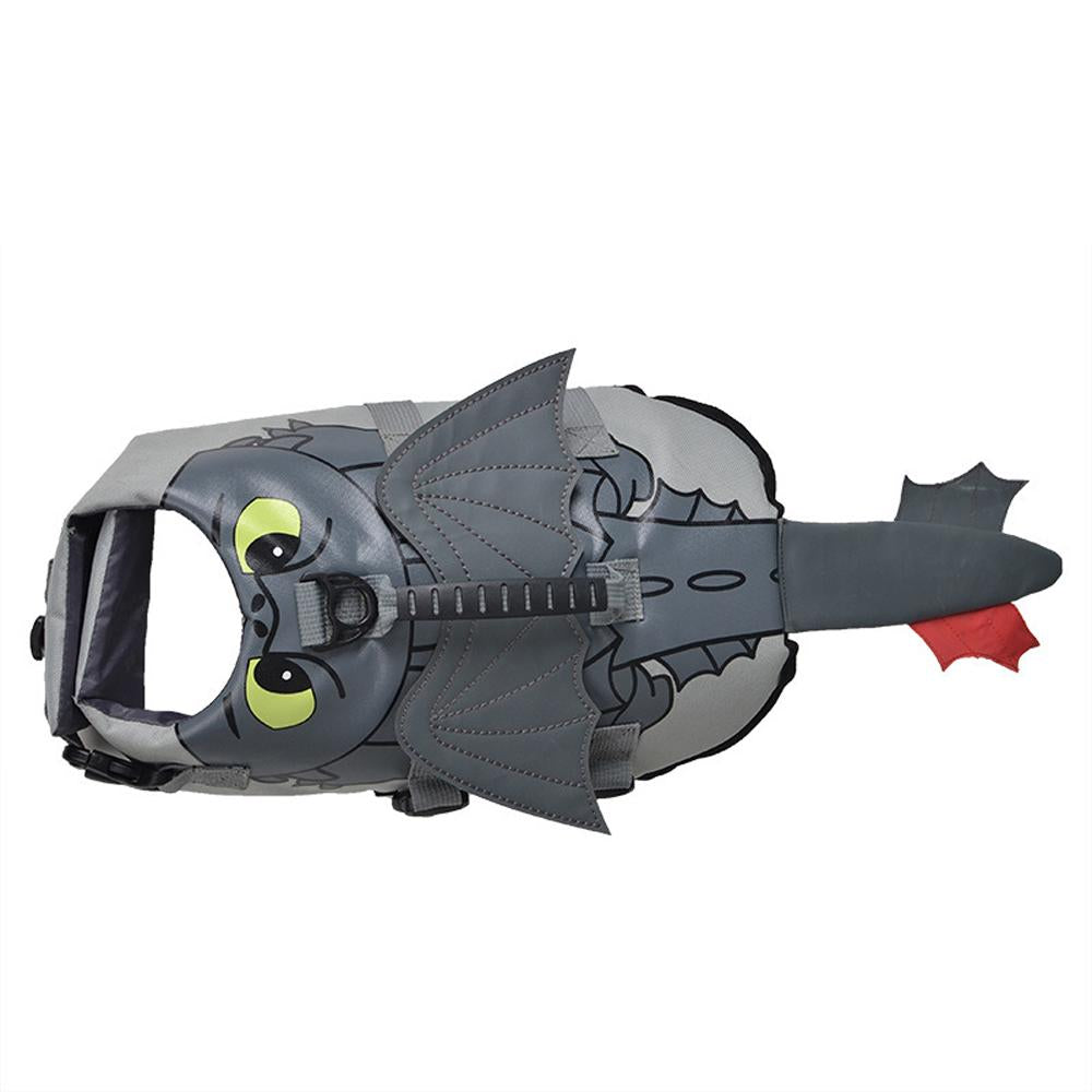 Fly Dragon Cosplay Dog Life Jacket Safety Pet Vest Swimwear Swimsuit