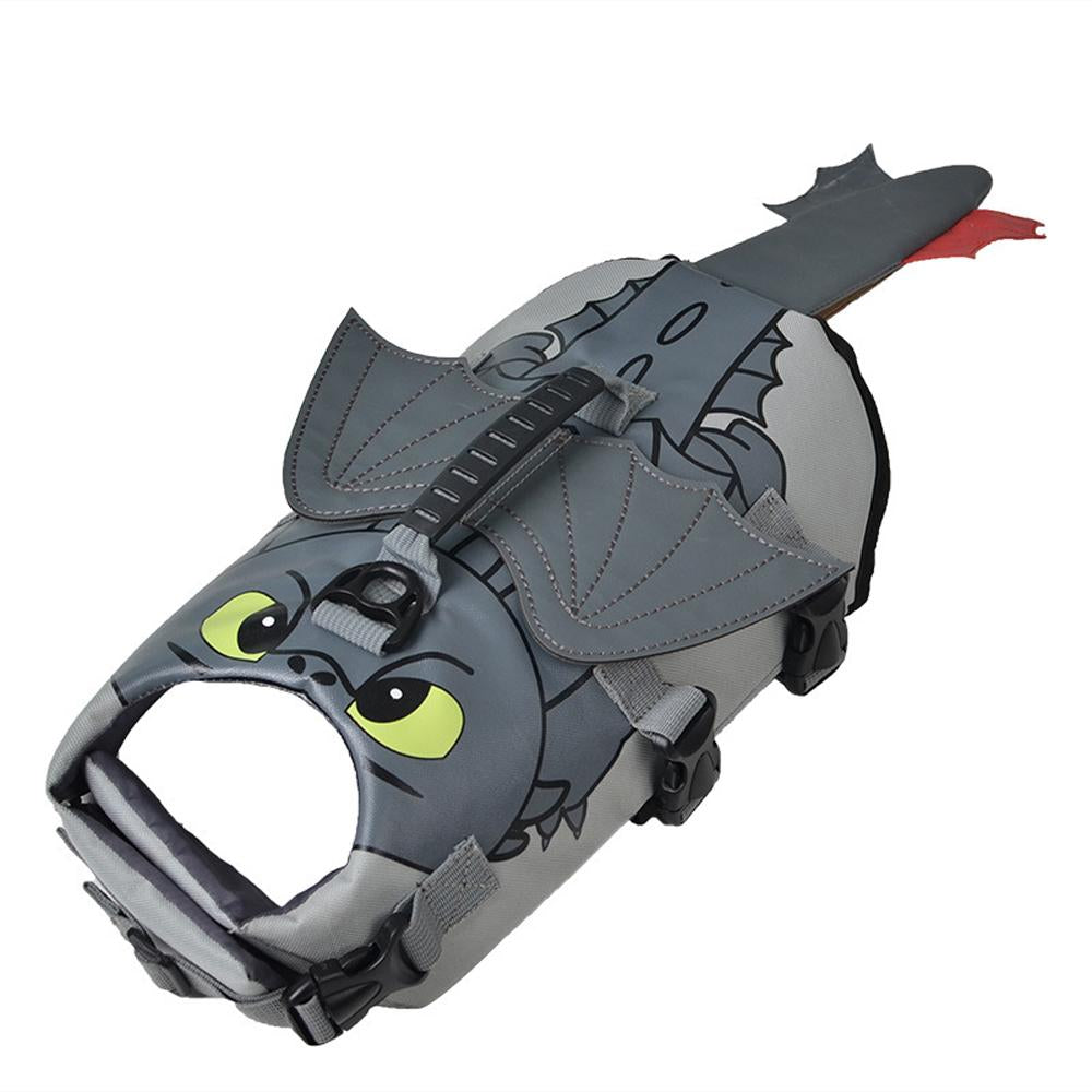 Fly Dragon Cosplay Dog Life Jacket Safety Pet Vest Swimwear Swimsuit
