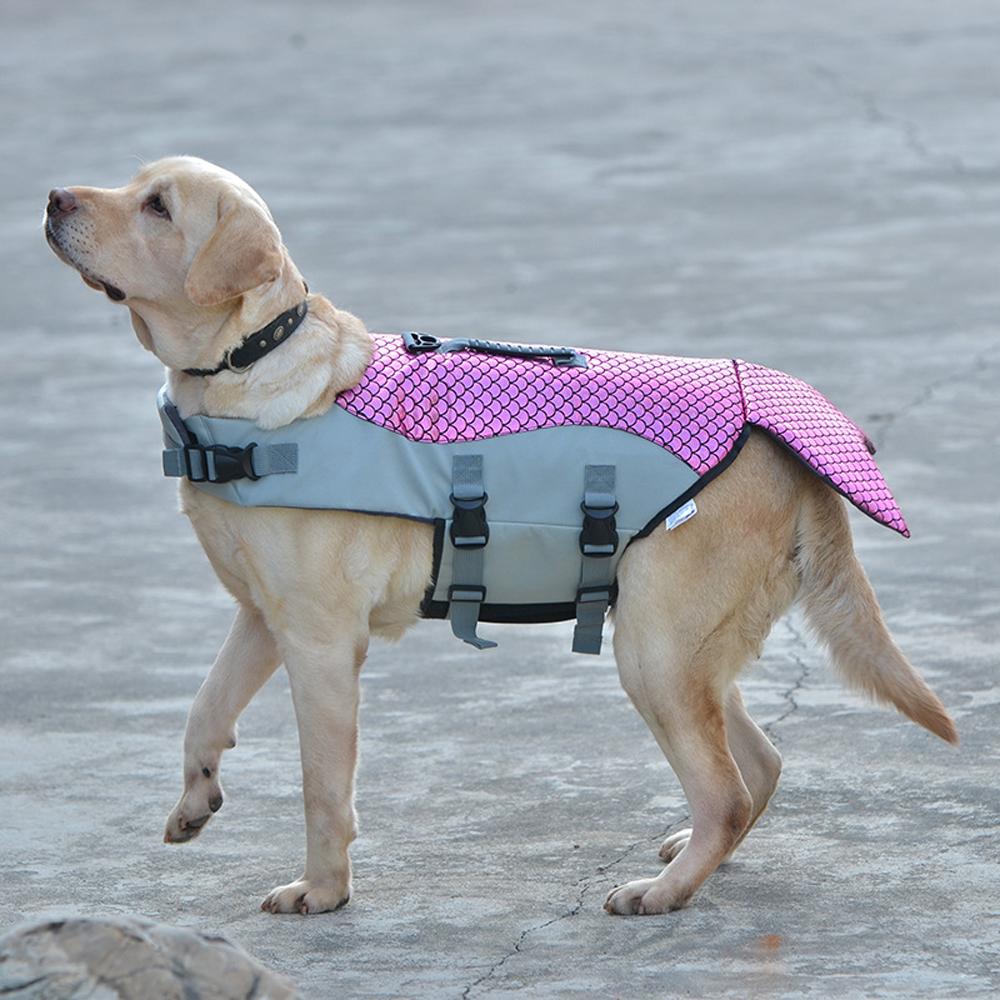 Dog Mermaid Puppy Life Swimwear Jacket with Handle Lifesaver Swimsuit
