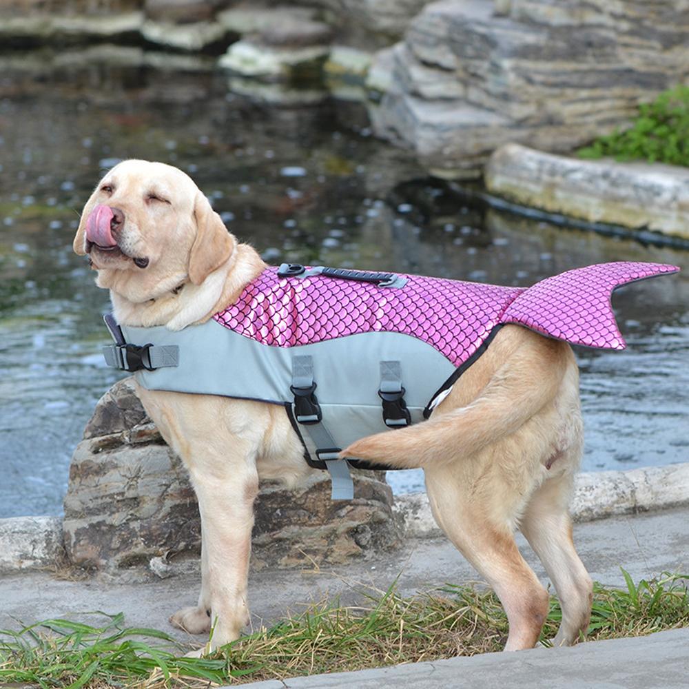 Dog Mermaid Puppy Life Swimwear Jacket with Handle Lifesaver Swimsuit