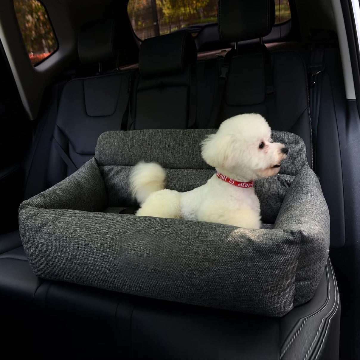 Dog Carrier Car Seat Large Dogs Pets Bed with Storage Pockets Animal Nesting Bed