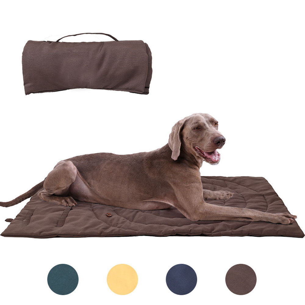 Pet Outside Dog Cat Beds Mat Retro Folding Blanket Pad