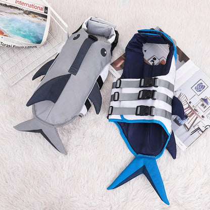 Dog Life Jacket Vest Mermaid Reflective Whale Design Guarding Joyful Swimming Moments