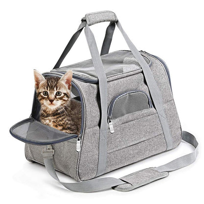 Pet Bags Portable Dog Cat Out Airline Approved Carrier Mesh Breathable