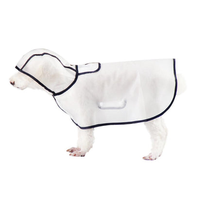 Stylish Cute Puppy Raincoat Cape Transparent Design for Waterproof snd Breathability