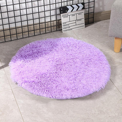 Super Soft Handmade Imitation Fur Round Fluffy Pet Dog Mat