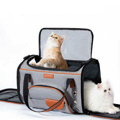 Pet Dog Cat Bag Backpack Airline Approved Carrier Breathable Foldable Portable Mat