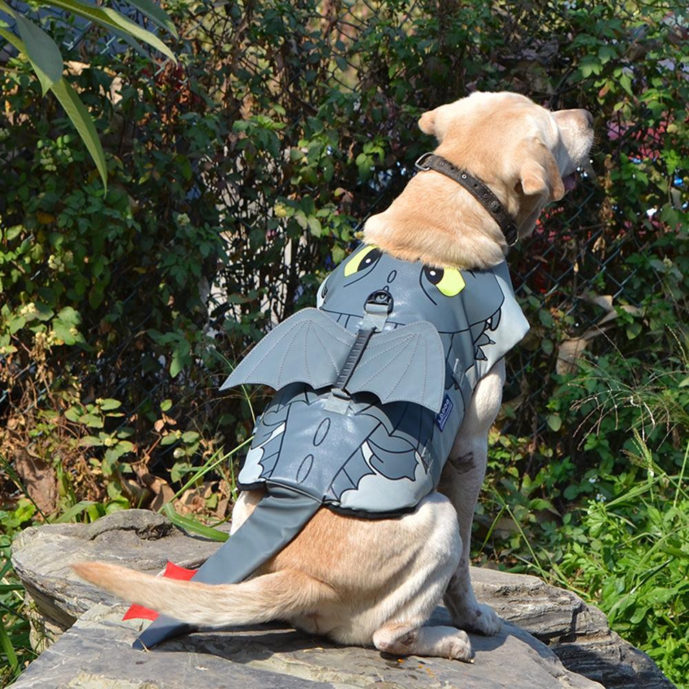 Fly Dragon Cosplay Dog Life Jacket Safety Pet Vest Swimwear Swimsuit