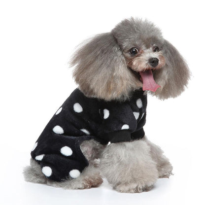 Dog Sweater Plaid Style Pet Cat Winter Warm Clothes Jumpsuits