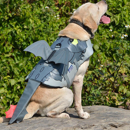 Fly Dragon Cosplay Dog Life Jacket Safety Pet Vest Swimwear Swimsuit