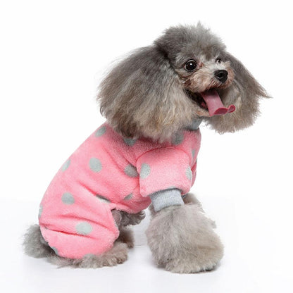 Dog Sweater Plaid Style Pet Cat Winter Warm Clothes Jumpsuits