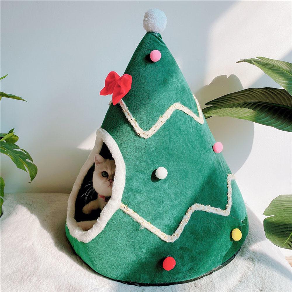 Pet Christmas Cottage Cave Beds For Dogs Cat Puppy