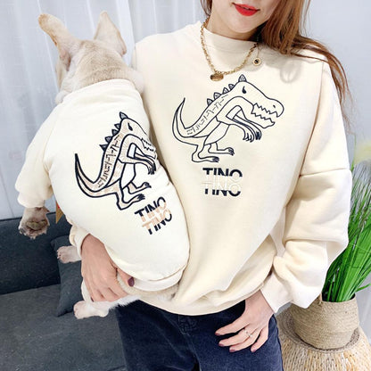 Pet Matching Owners Hoodie Single Dog Cute Men and Women One Size