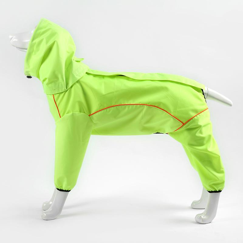 New Stylish Comfy Dog Full Coverage Raincoat Large Dog Waterproof Breathable