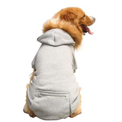 Pet Dog Sweatshirt Hoodie Sweater with Pocket Winter Warm Cat Jacket Coat