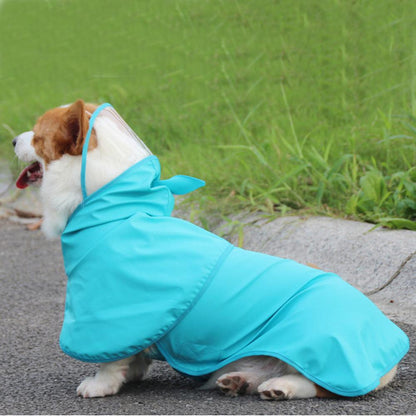 Cute puppy Raincoat with hat poncho Teddy Corgi Shiba Inu Pet dog